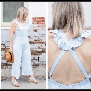 Light Blue Ruffle Romper
